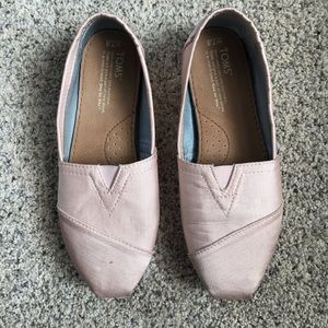 Blush pink toms - size 7.5
